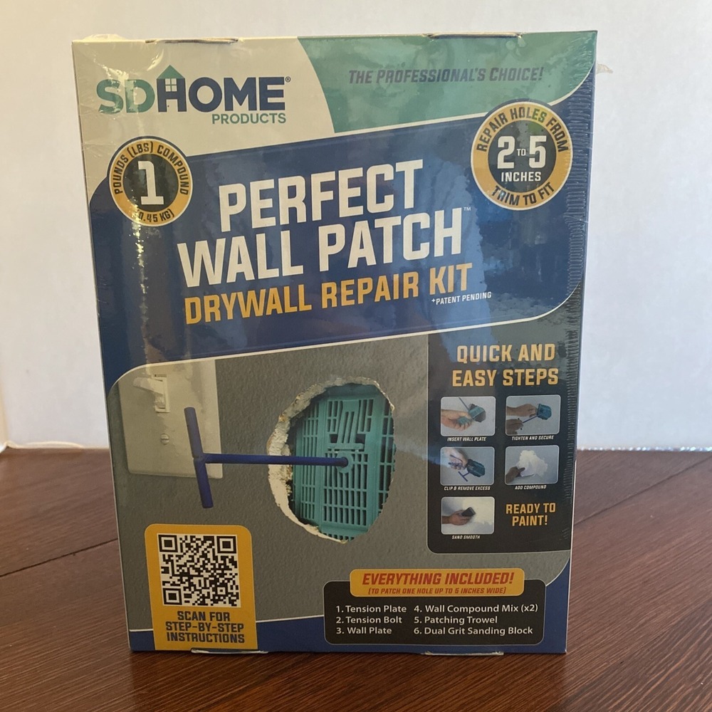 Perfect Wall Patch Drywall Repair Kit, 2 To 5 Inches, Tension Plate Type, NEW